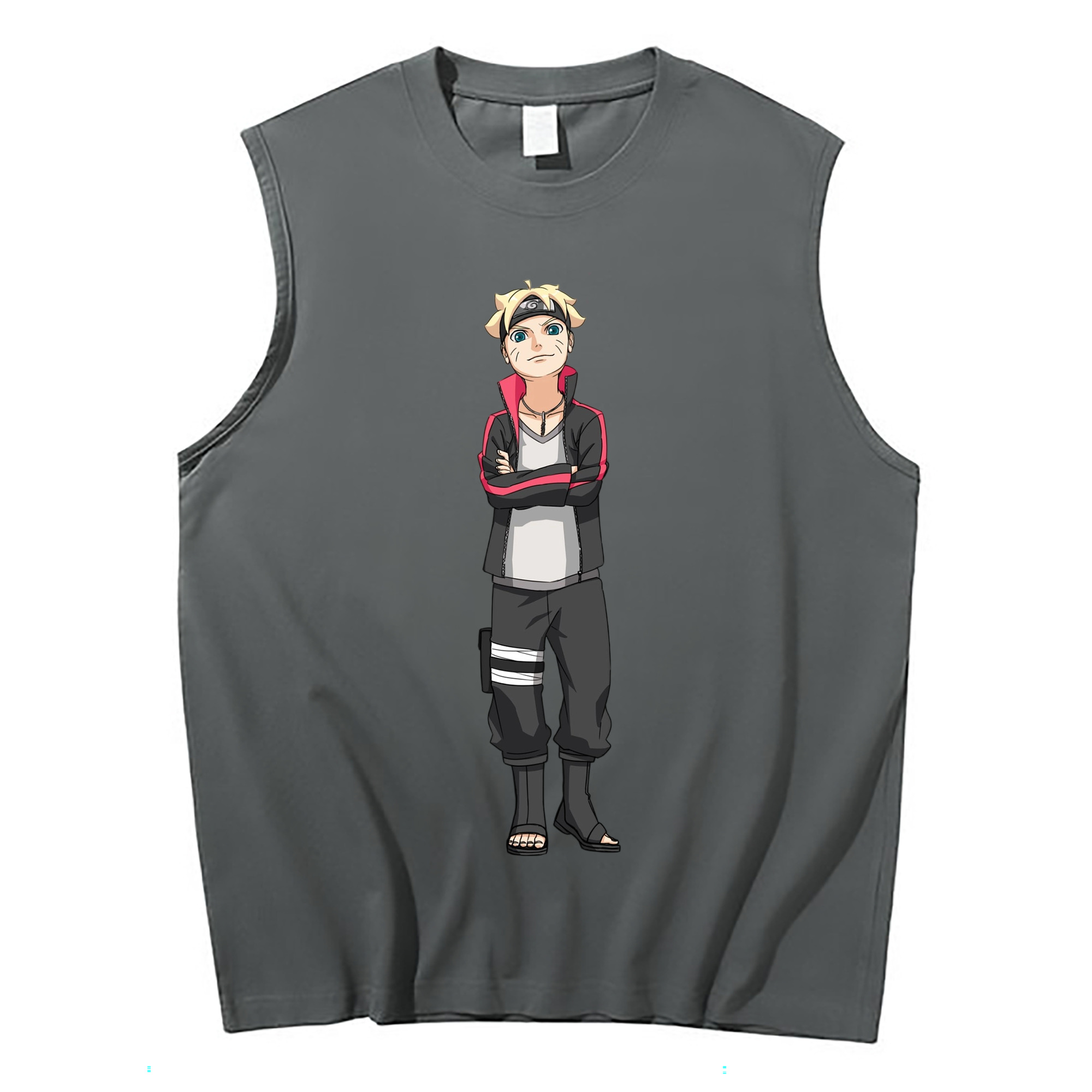 （画像用） NARUTO -ナルト- うずまき ボルト Uzumaki Boruto コットン100％タンクトップ（フロントプリント）
